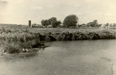 Vue d'une ferme au bord de l'eau, Cache Bay / Waterside View of a Farm, Cache Bay