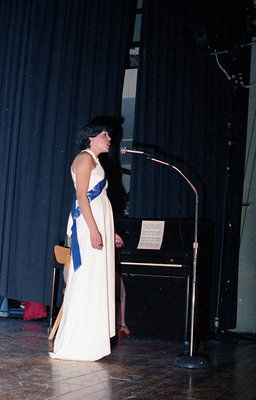 Contestant Sings During the 1978 Miss Sturgeon Falls Pageant