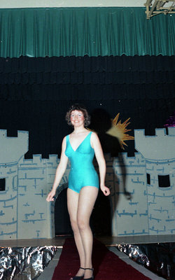 Contestant on Stage During the Bathing Suit Category of the 1978 Miss Sturgeon Falls Pageant