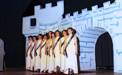 Contestants on Stage During the 1978 Miss Sturgeon Falls beauty pageant