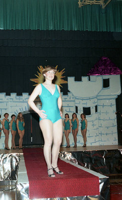 Contestant on Stage During the Bathing Suit Category of the 1978 Miss Sturgeon Falls Pageant