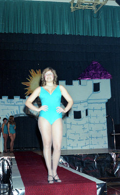 Contestant on Stage During the Bathing Suit Category of the 1978 Miss Sturgeon Falls Pageant