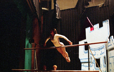 Contestant Performing Gymnastics During the Talent Category of the 1978 Miss Sturgeon Falls Pageant