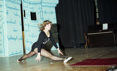 Contestant Performing on Stage During the Talent Category of the 1978 Miss Sturgeon Falls Pageant