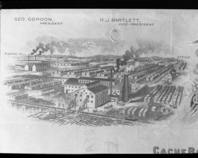 Dessin du moulin du George Gordon Lumber Company / Drawing of the George Gordon Lumber Company Mill