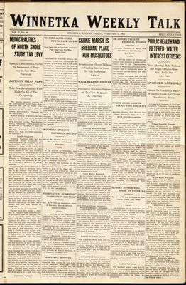 Winnetka Weekly Talk, 2 Feb 1917