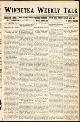 Winnetka Weekly Talk, 9 Feb 1917