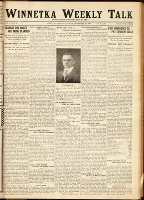 Winnetka Weekly Talk, 16 Nov 1917