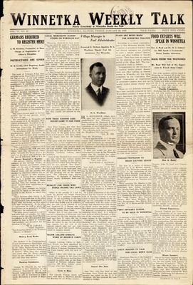 Winnetka Weekly Talk, 25 Jan 1918