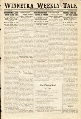 Winnetka Weekly Talk, 12 Apr 1918