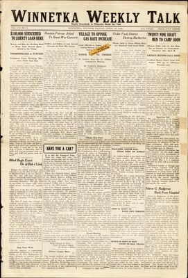 Winnetka Weekly Talk, 19 Apr 1918