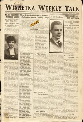 Winnetka Weekly Talk, 26 Apr 1918