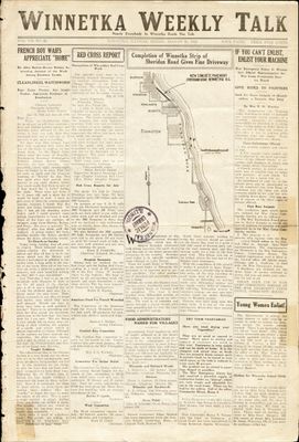 Winnetka Weekly Talk, 16 Aug 1918