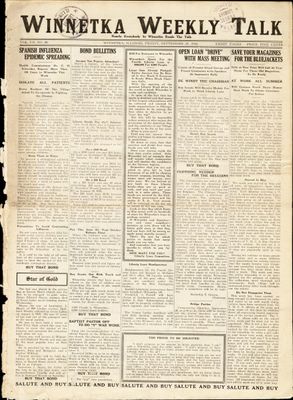 Winnetka Weekly Talk, 27 Sep 1918