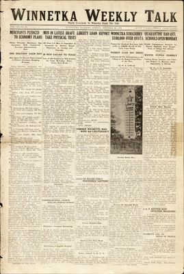 Winnetka Weekly Talk, 18 Oct 1918