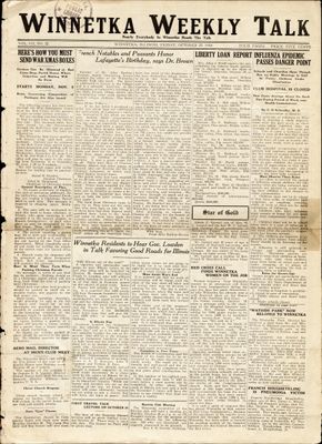 Winnetka Weekly Talk, 25 Oct 1918