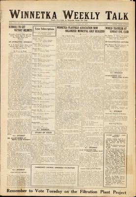 Winnetka Weekly Talk, 25 Apr 1919