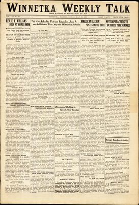 Winnetka Weekly Talk, 30 May 1919