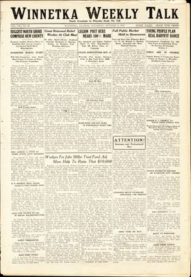 Winnetka Weekly Talk, 4 Oct 1919