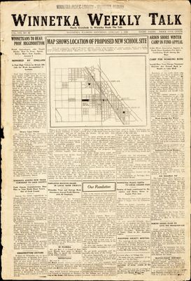 Winnetka Weekly Talk, 3 Jan 1920