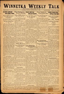 Winnetka Weekly Talk, 15 May 1920