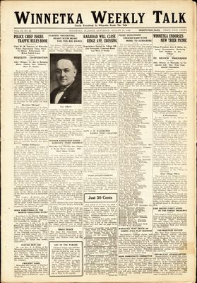 Winnetka Weekly Talk, 21 Aug 1920