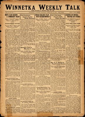 Winnetka Weekly Talk, 12 Feb 1921