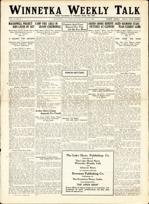 Winnetka Weekly Talk, 7 May 1921