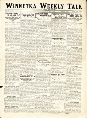 Winnetka Weekly Talk, 21 May 1921