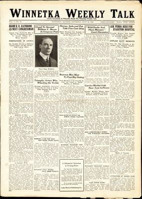 Winnetka Weekly Talk, 16 Jul 1921