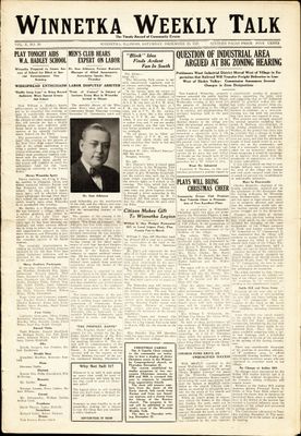 Winnetka Weekly Talk, 10 Dec 1921