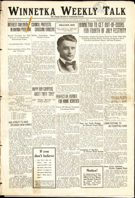 Winnetka Weekly Talk, 1 Jul 1922