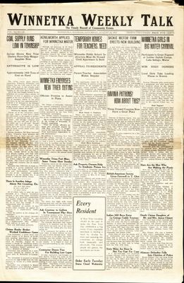 Winnetka Weekly Talk, 19 Aug 1922