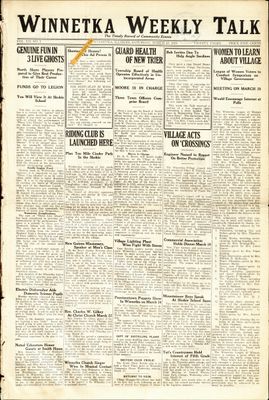 Winnetka Weekly Talk, 17 Mar 1923