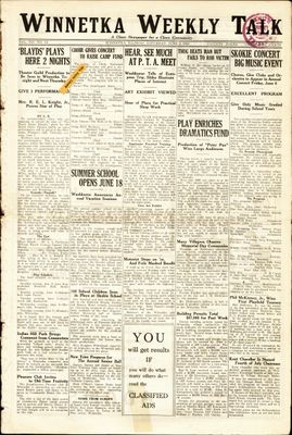 Winnetka Weekly Talk, 2 Jun 1923