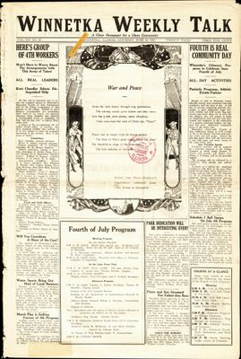 Winnetka Weekly Talk, 30 Jun 1923