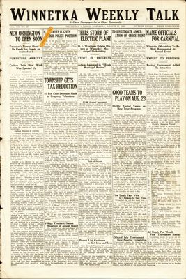 Winnetka Weekly Talk, 11 Aug 1923