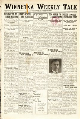 Winnetka Weekly Talk, 8 Sep 1923