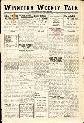 Winnetka Weekly Talk, 10 Nov 1923