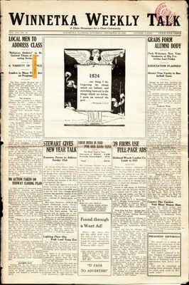 Winnetka Weekly Talk, 29 Dec 1923