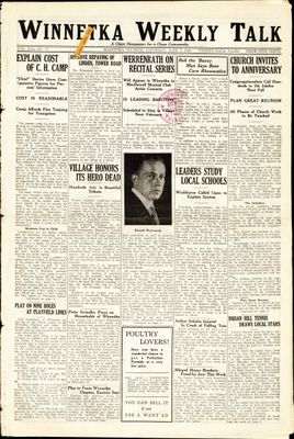 Winnetka Weekly Talk, 7 Jun 1924