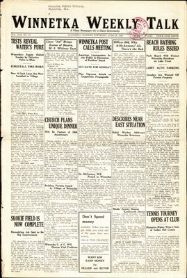 Winnetka Weekly Talk, 21 Jun 1924