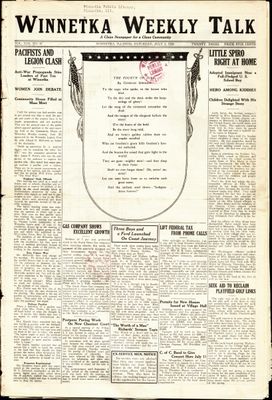 Winnetka Weekly Talk, 5 Jul 1924