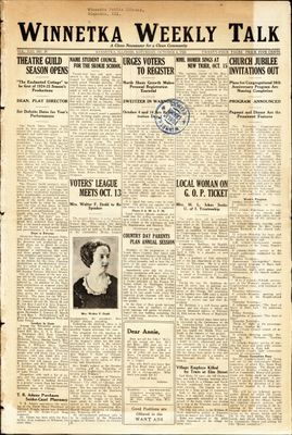 Winnetka Weekly Talk, 4 Oct 1924