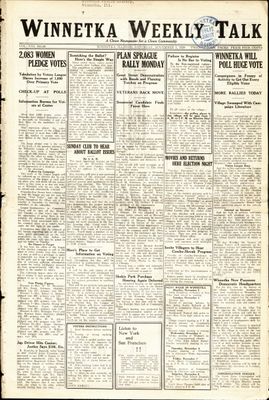 Winnetka Weekly Talk, 1 Nov 1924