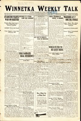 Winnetka Weekly Talk, 9 May 1925