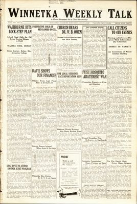 Winnetka Weekly Talk, 4 Jul 1925