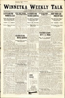 Winnetka Weekly Talk, 1 Aug 1925