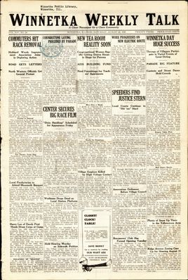 Winnetka Weekly Talk, 22 Aug 1925