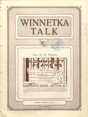 Winnetka Weekly Talk, 7 Nov 1925